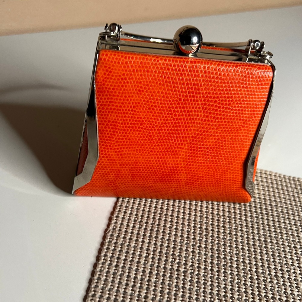 Bijoux‎ Terner Lizard Embossed Mini Top Handle Kiss Lock Evening Bag Clutch